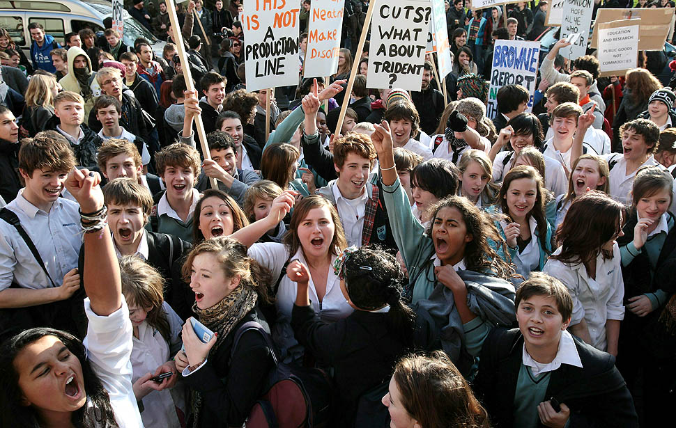 Students Protest Over The Government's Proposed Changes To Tuition Fees